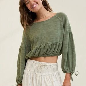 Aerie‎ Endless Summer Cropped Sweatshirt - XS